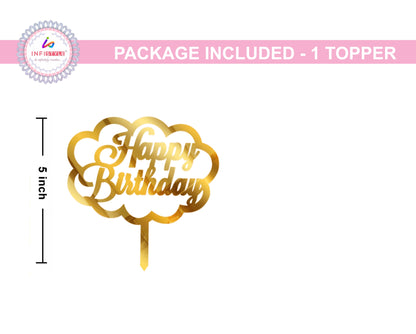 Happy Birthday Acrylic Cake Toppers