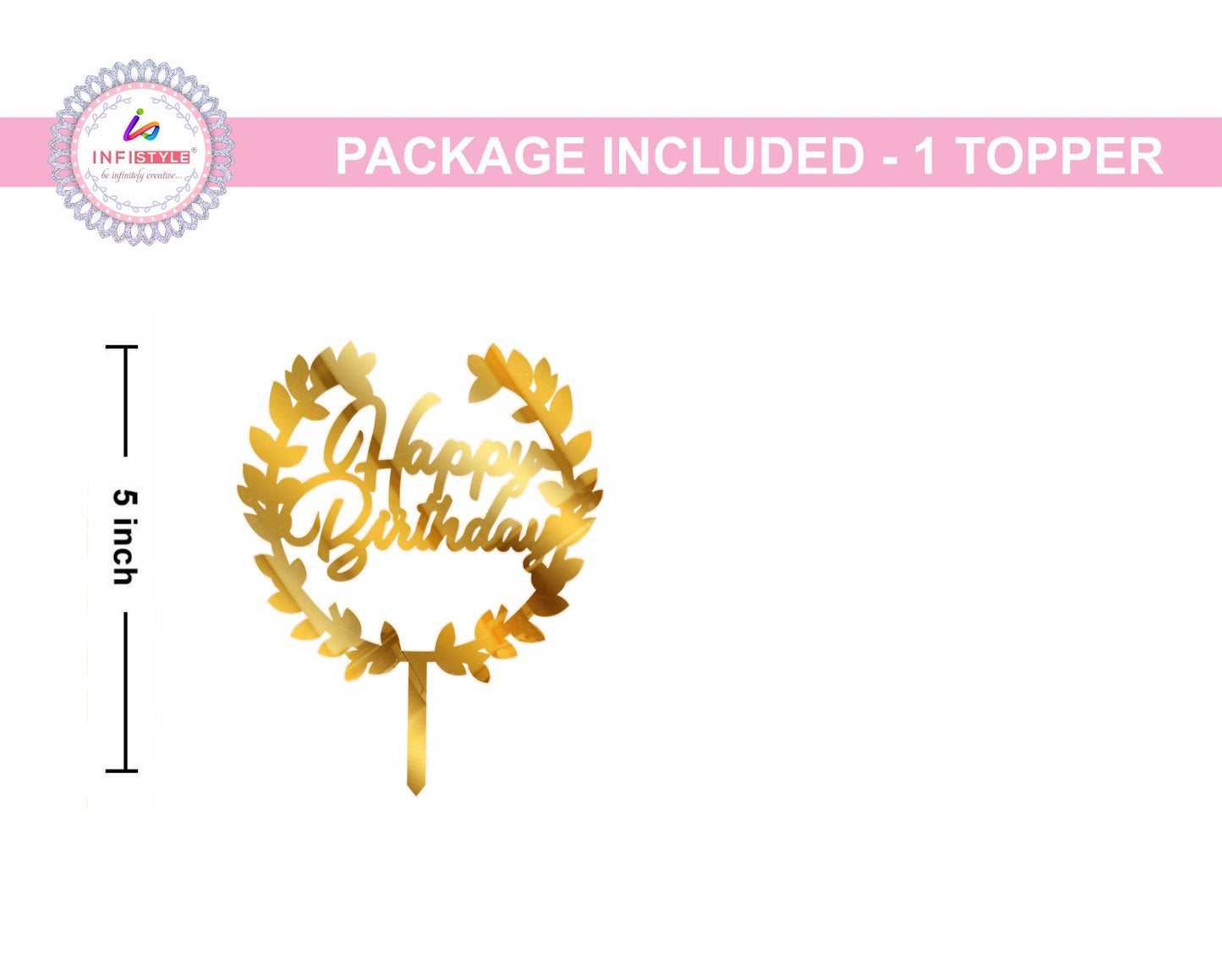 Happy Birthday Acrylic Cake Toppers