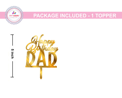 Happy Birthday Dad Acrylic Cake Toppers