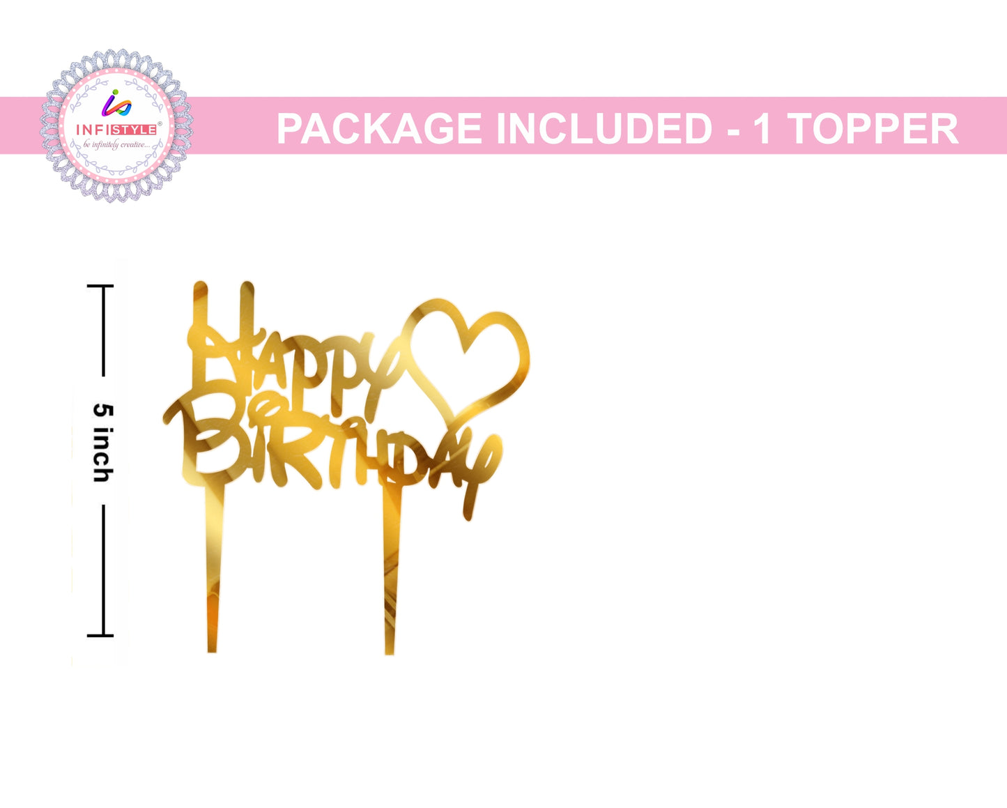 Acrylic Cake Toppers Gold