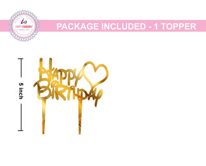 Acrylic Cake Toppers Gold