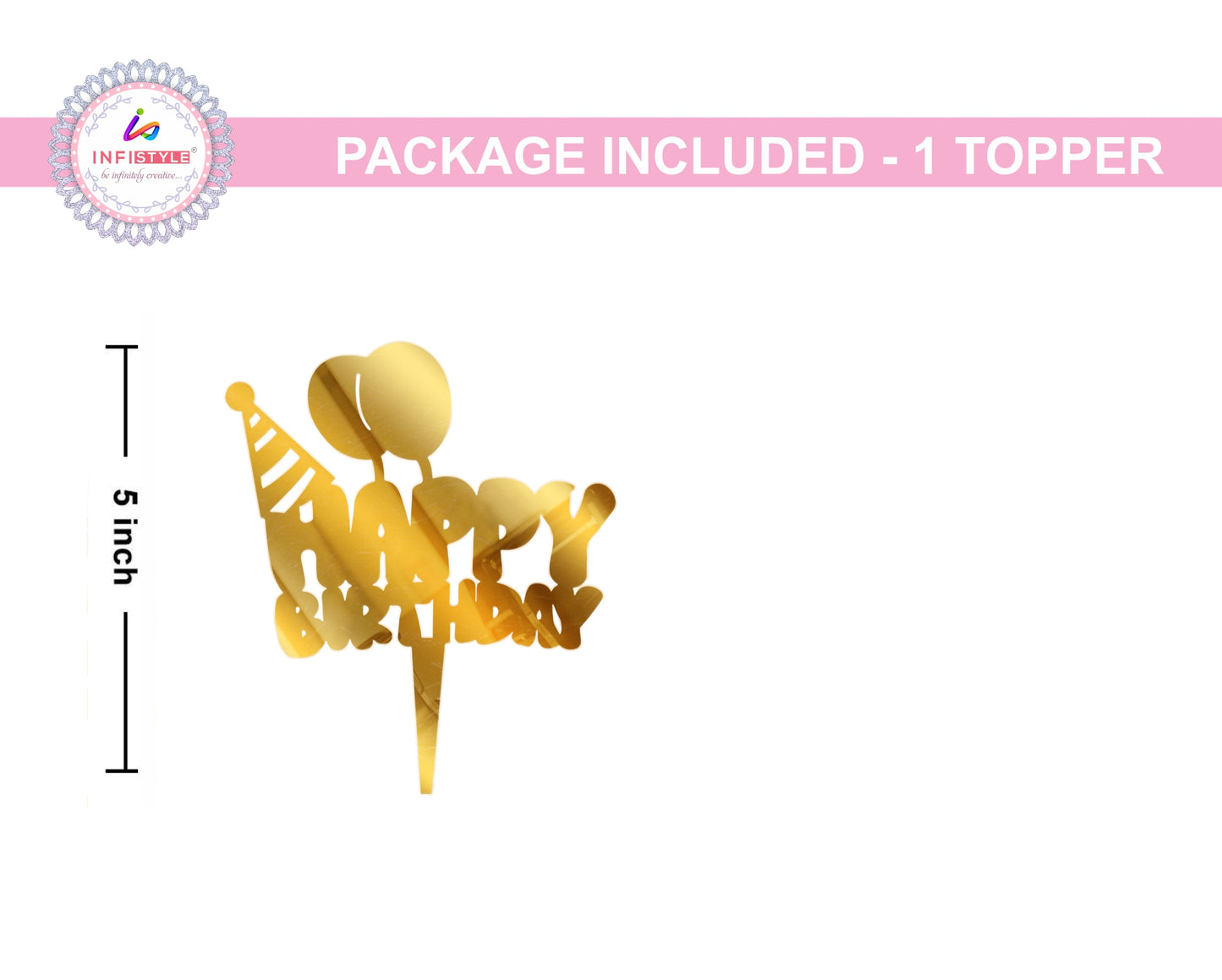 Happy Birthday Acrylic Cake Toppers