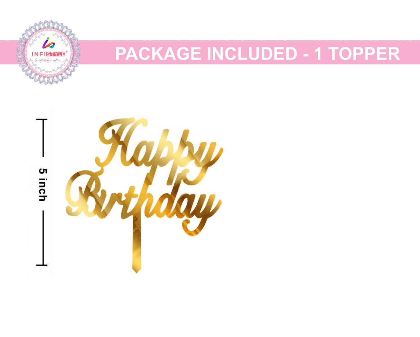 Acrylic Happy Birthday Cake Toppers