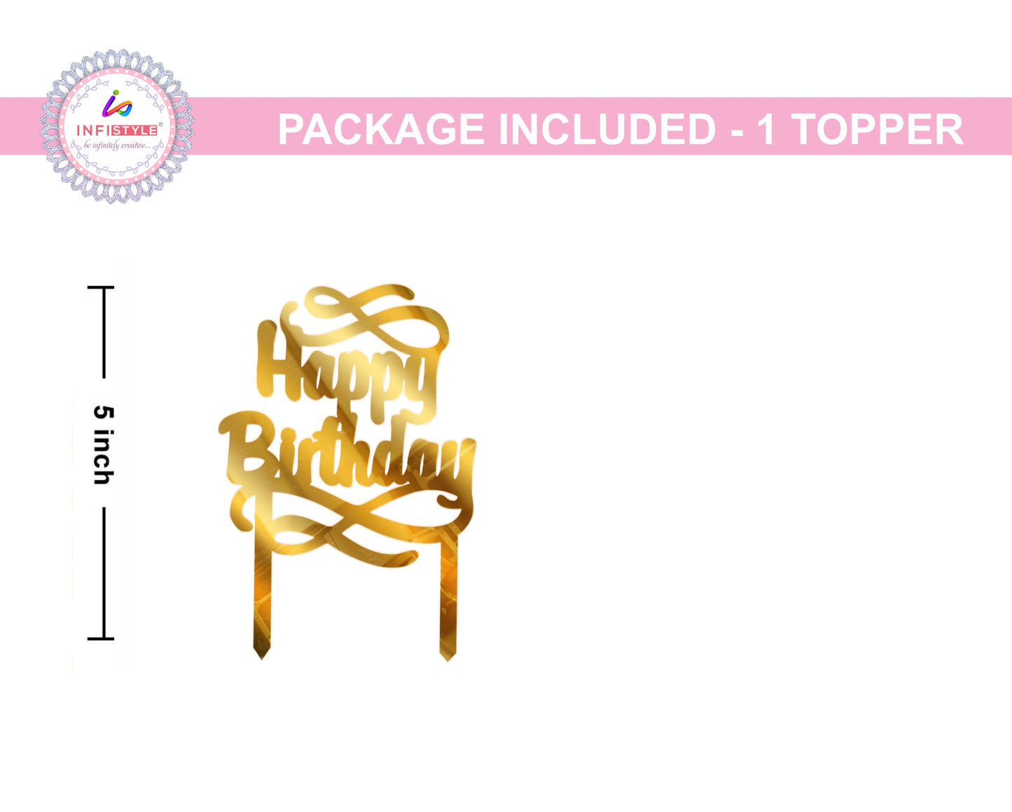 Happy Birthday Acrylic Cake Toppers