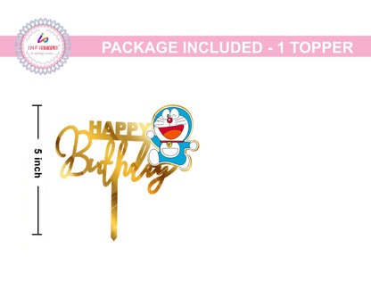 Acrylic Doraemon Birthday Cake Topper