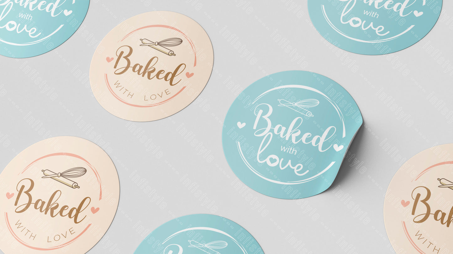 Baked with love Sticker