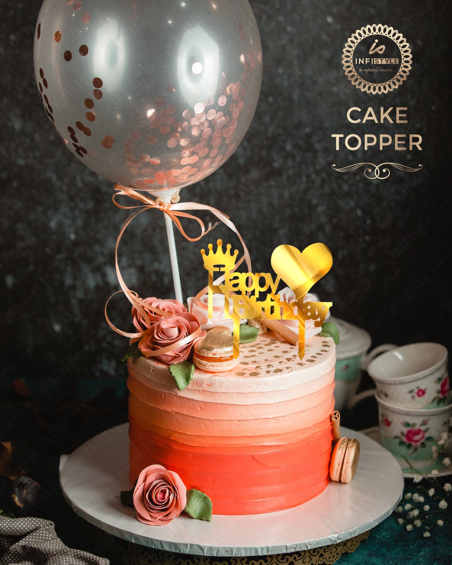 Happy Birthday Acrylic Cake Toppers