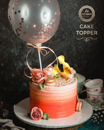 Happy Birthday Acrylic Cake Toppers Gold