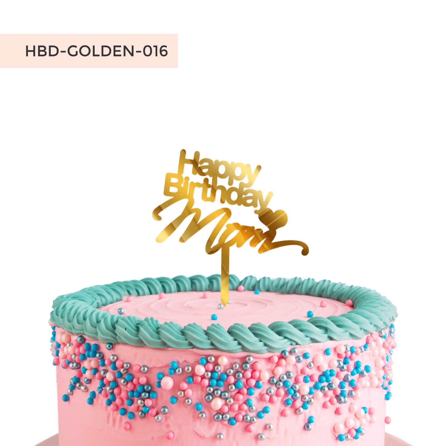 Happy Birthday Mom Acrylic Cake Toppers