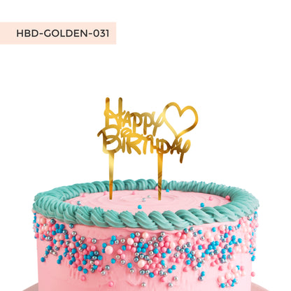 Acrylic Cake Toppers Gold