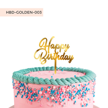 Happy Birthday Acrylic Cake Toppers