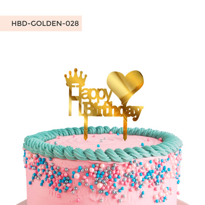 Happy Birthday Acrylic Cake Toppers