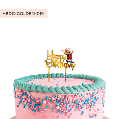 Acrylic Motu Patlu Birthday Cake Topper