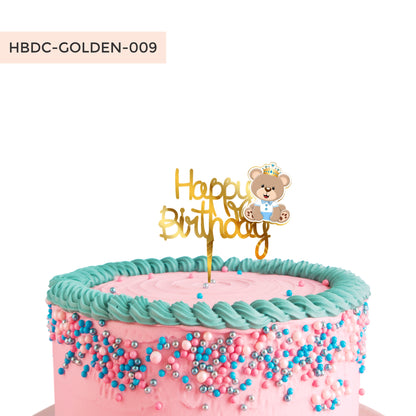 Acrylic Cake Topper Teddy Bear Birthday