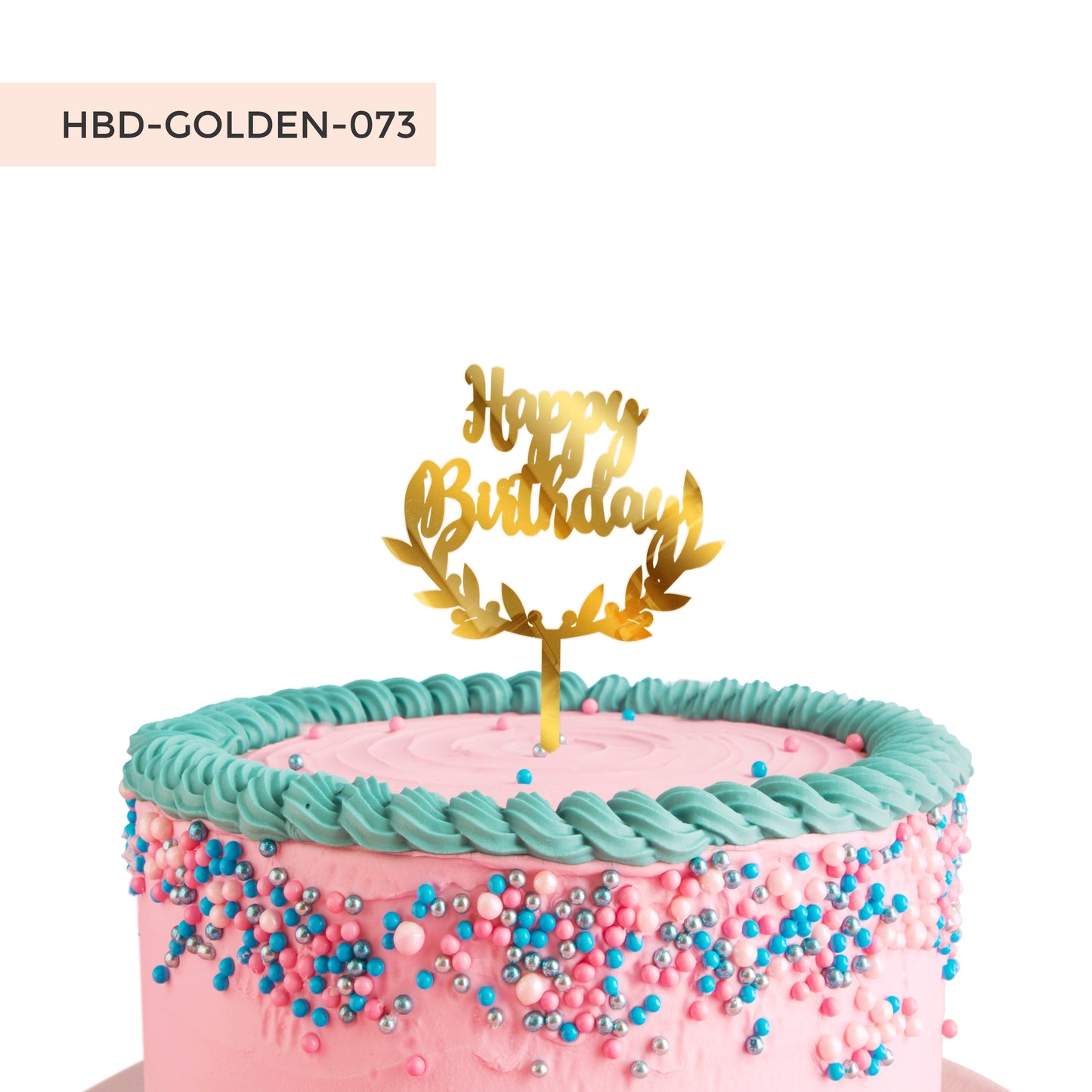Birthday Cake Toppers Gold Acrylic