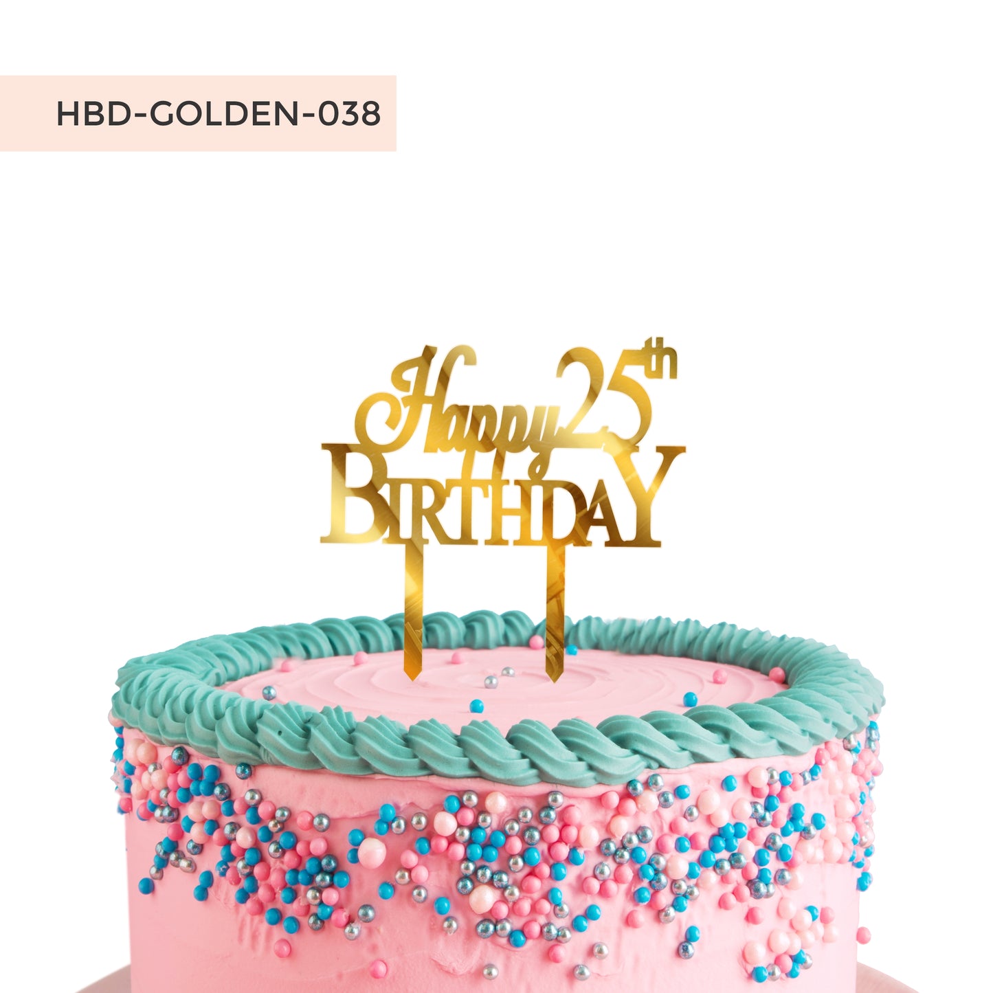Happy 25th Birthday Acrylic Cake Toppers