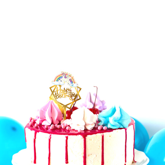 Acrylic Birthday Cake Toppers Unicorn