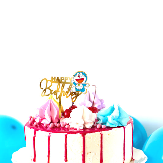 Acrylic Doraemon Birthday Cake Topper