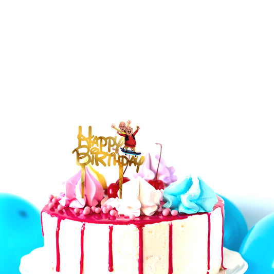 Acrylic Motu Patlu Birthday Cake Topper