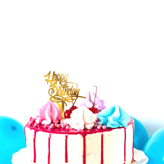 Happy Birthday Acrylic Cake Toppers