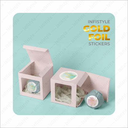 Baked With Love Gold Stickers