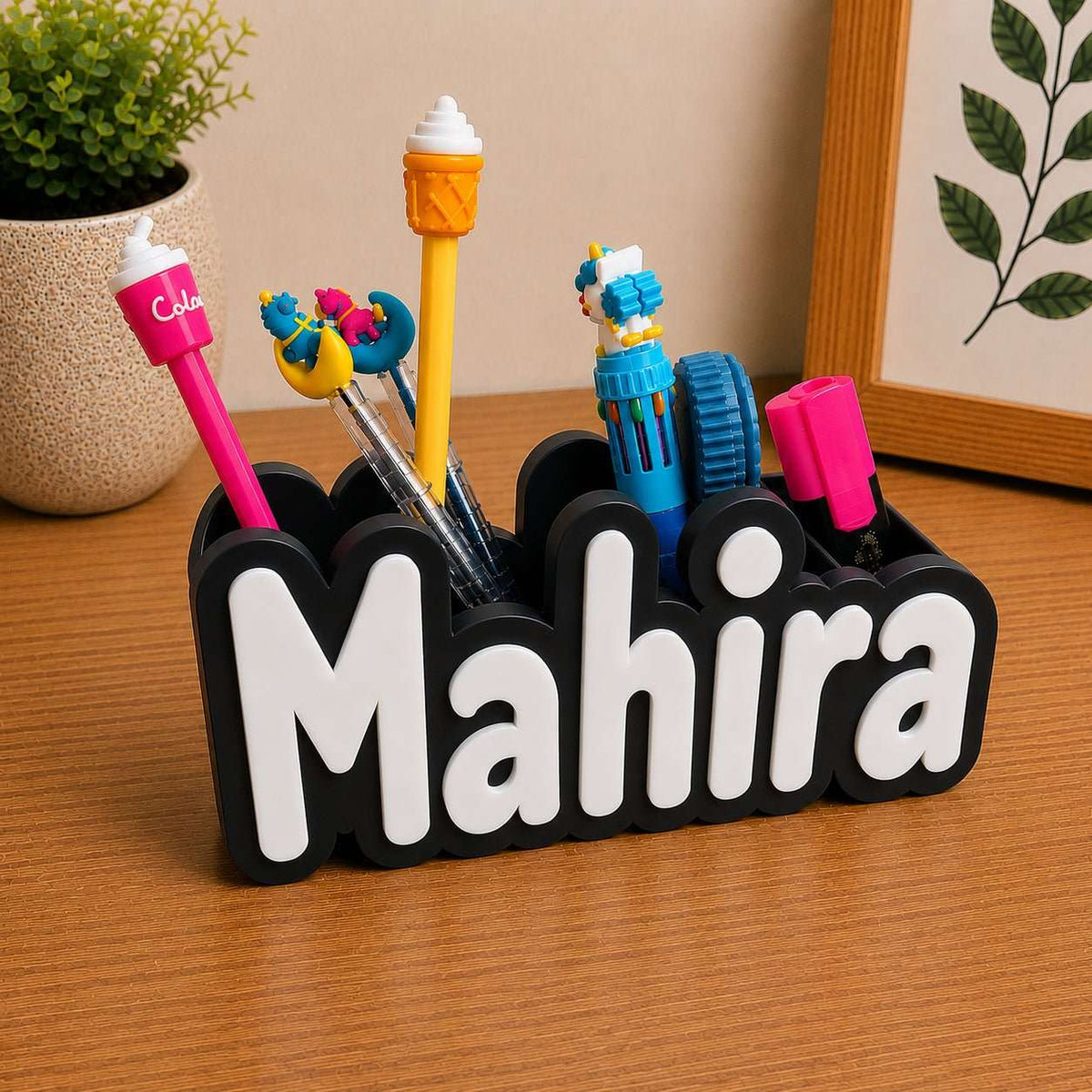 Personalised Name Pen Stand & Desk Organiser ..