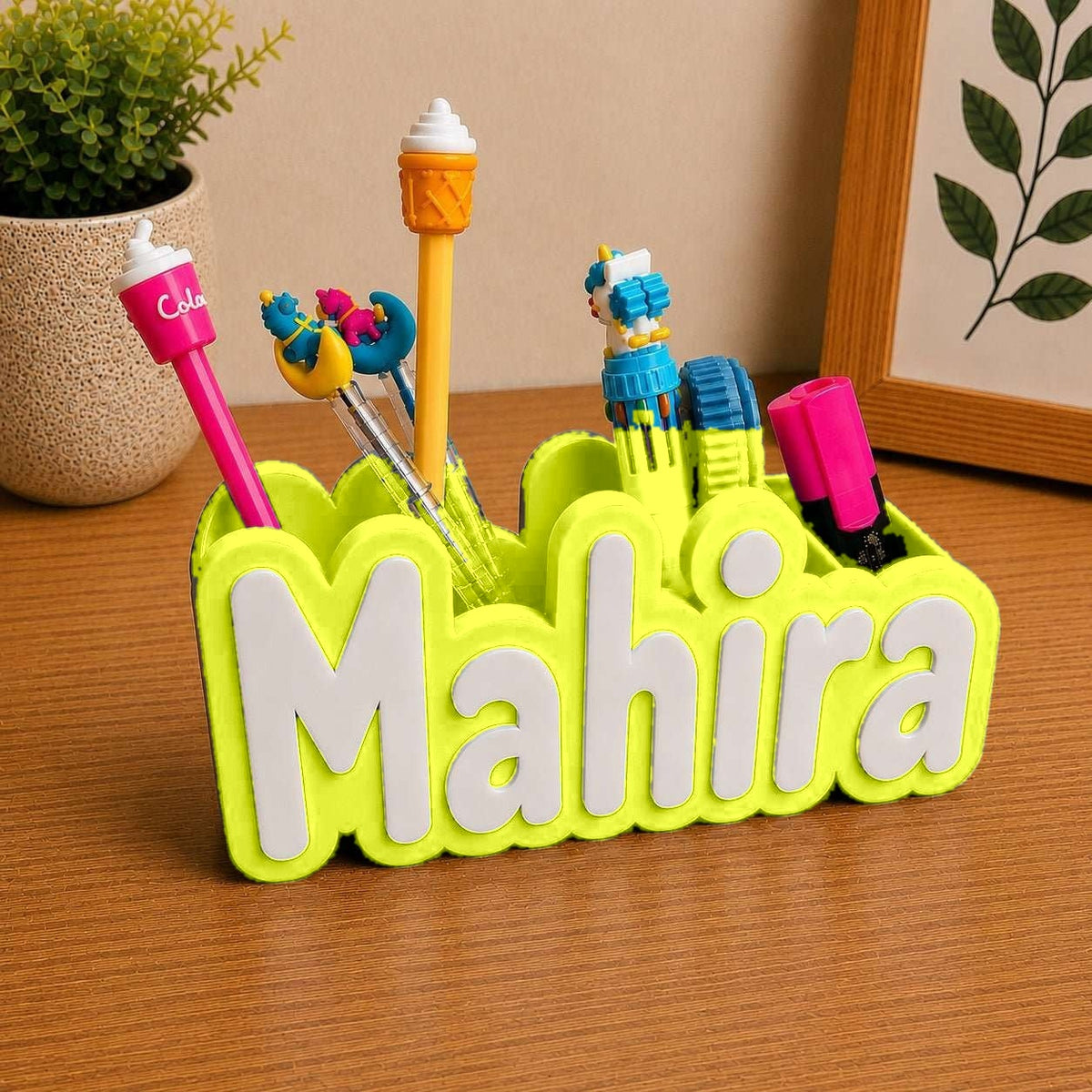 Personalised Name Pen Stand & Desk Organiser ..