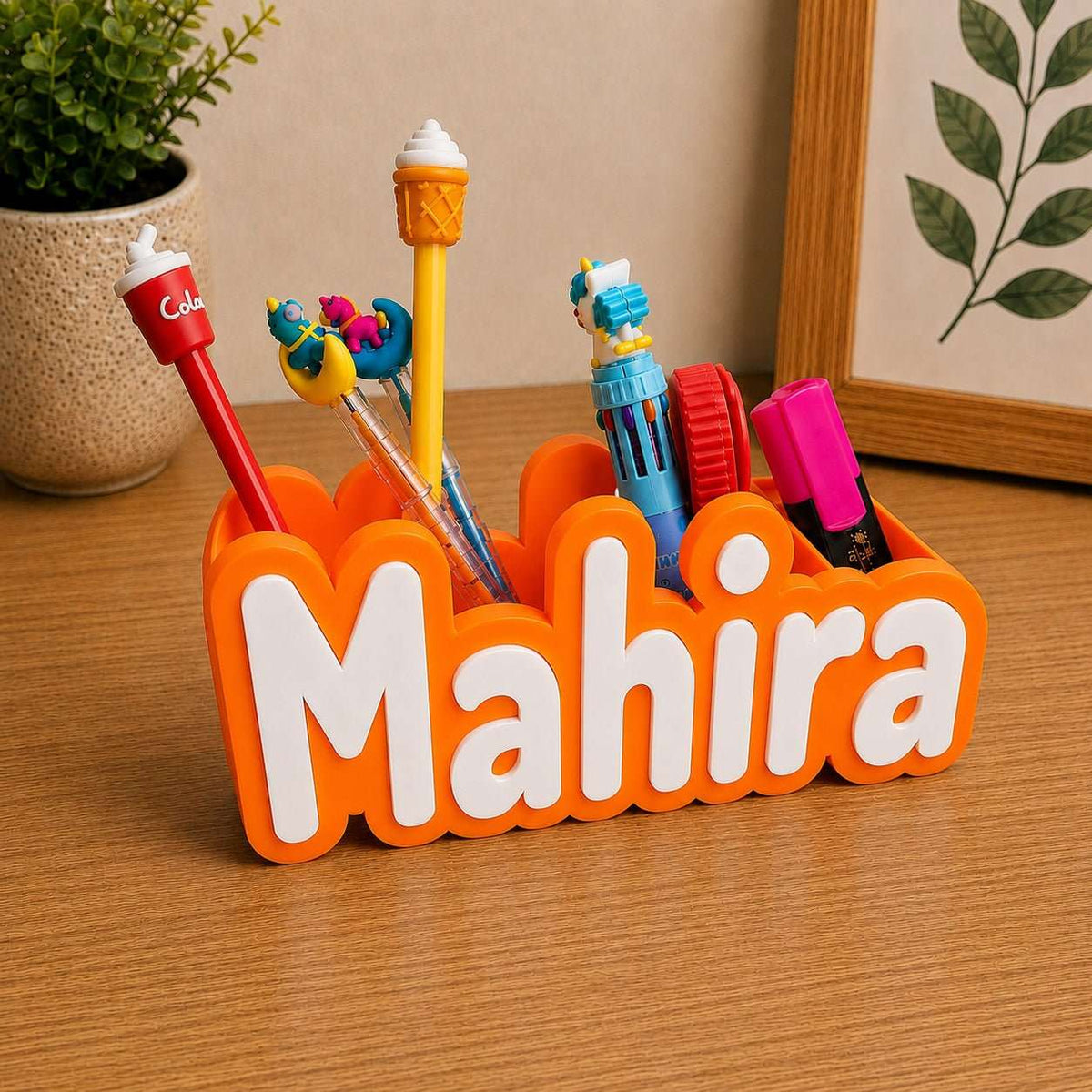 Personalised Name Pen Stand & Desk Organiser ..