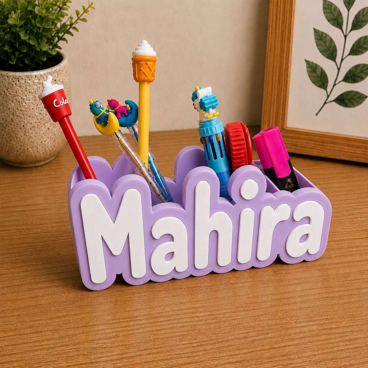 Personalised Name Pen Stand & Desk Organiser ..