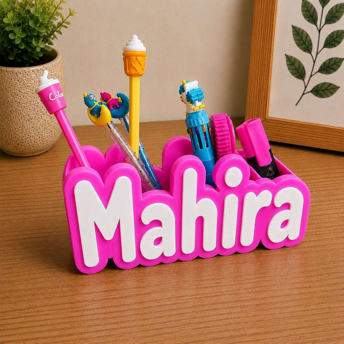 Personalised Name Pen Stand & Desk Organiser ..