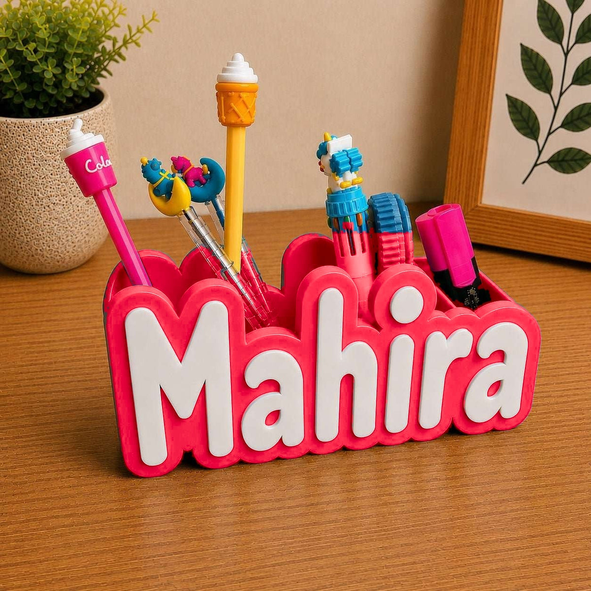 Personalised Name Pen Stand & Desk Organiser ..