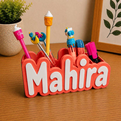 Personalised Name Pen Stand & Desk Organiser ..