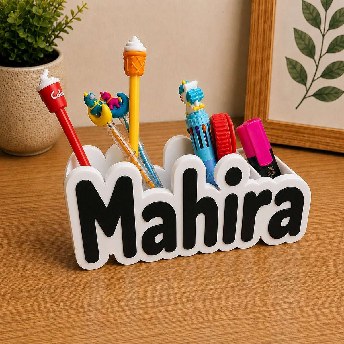 Personalised Name Pen Stand & Desk Organiser ..