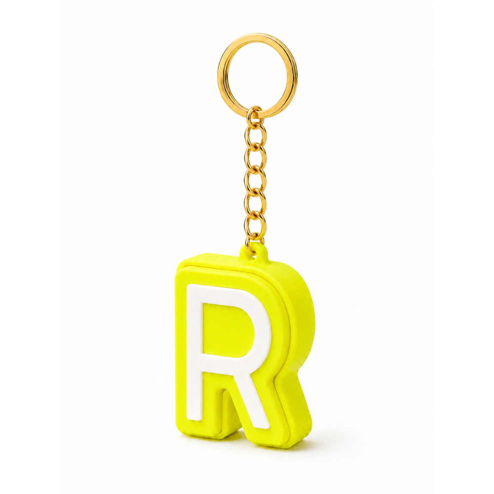 Personalised Clicker Letter Keychain Fidget Alphabet Keyring