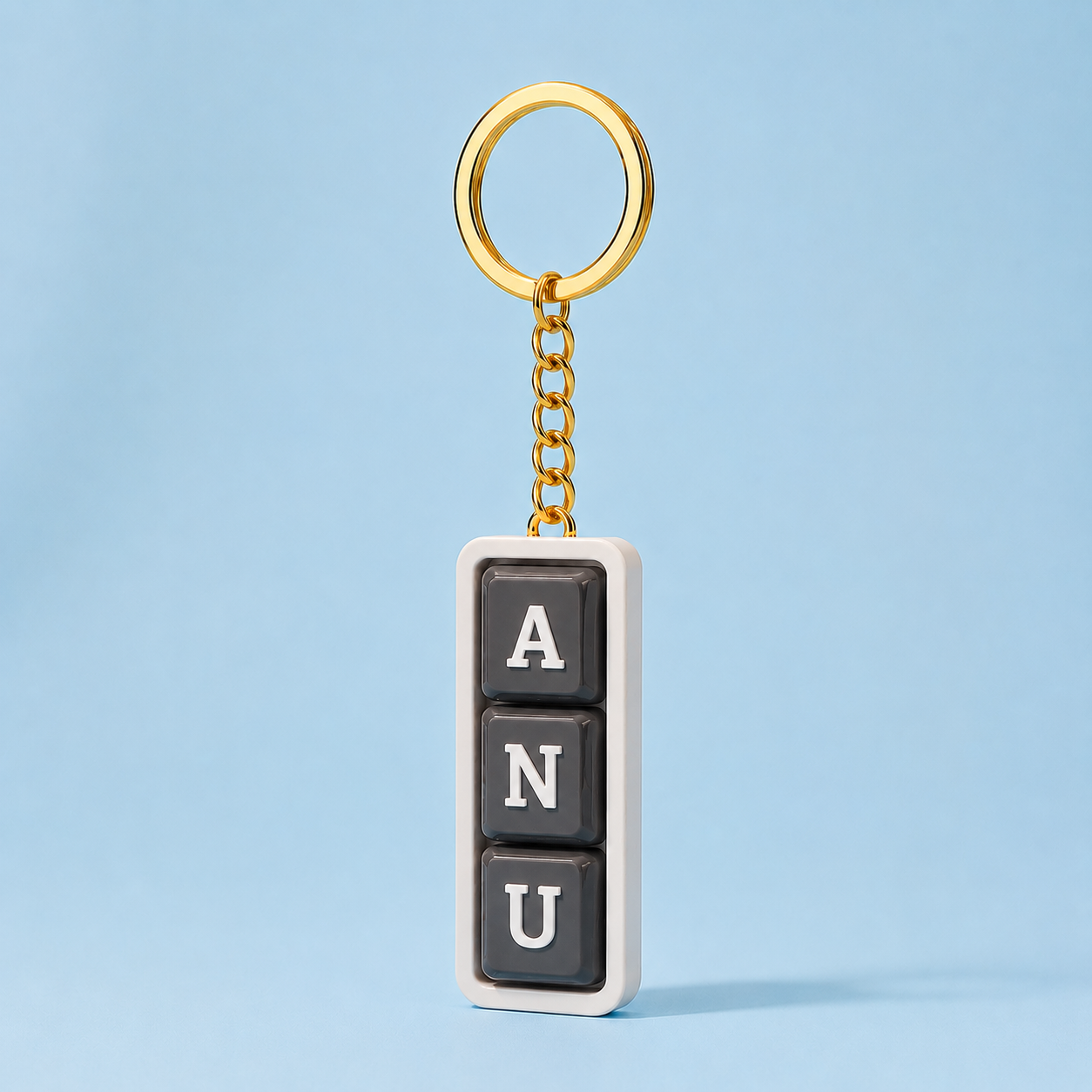 Personalized Keyboard Clicker Custom Name Fidget Letters Keychain
