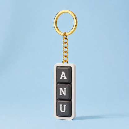 Personalized Keyboard Clicker Custom Name Fidget Letters Keychain