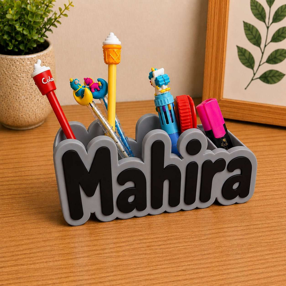 Personalised Name Pen Stand & Desk Organiser ..