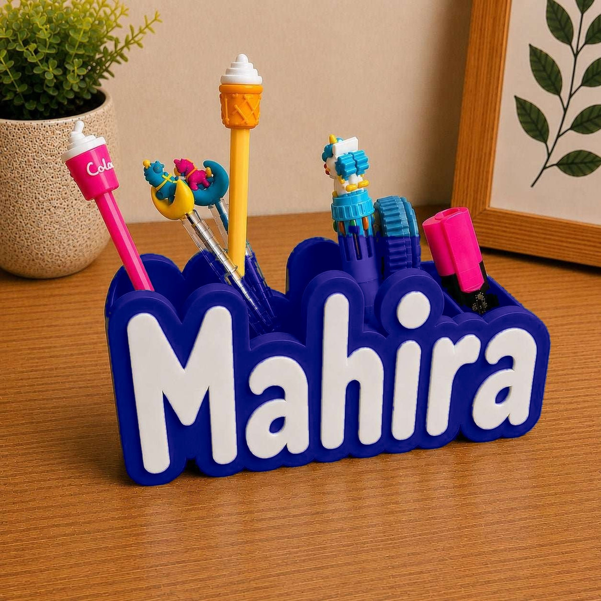 Personalised Name Pen Stand & Desk Organiser ..