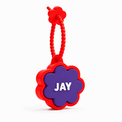 Personalized Flower Clicker Name Keychain