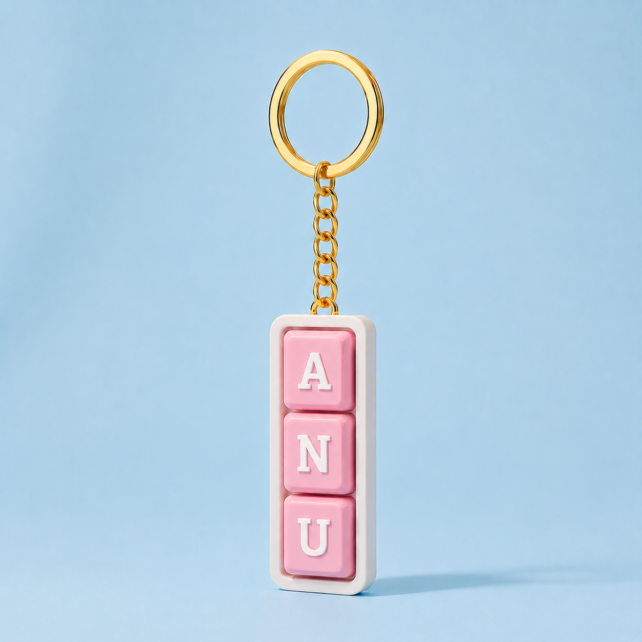 Personalized Keyboard Clicker Custom Name Fidget Letters Keychain