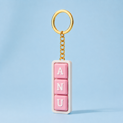 Personalized Keyboard Clicker Custom Name Fidget Letters Keychain