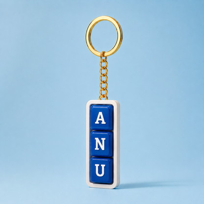 Personalized Keyboard Clicker Custom Name Fidget Letters Keychain