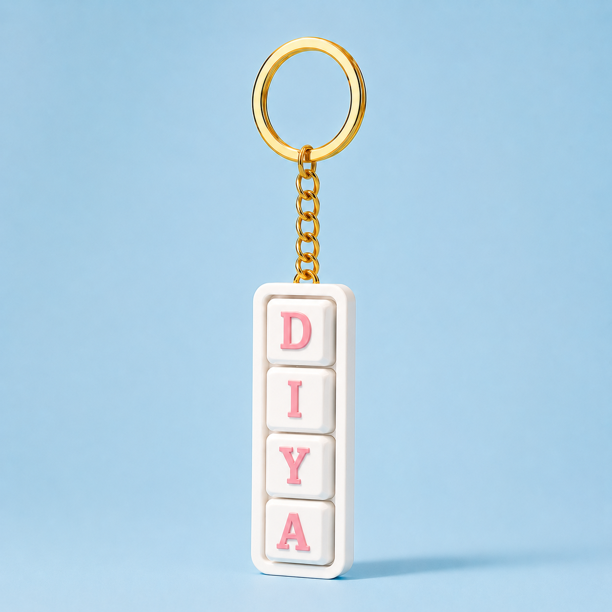 Personalized Keyboard Clicker Custom Name Fidget Letters Keychain
