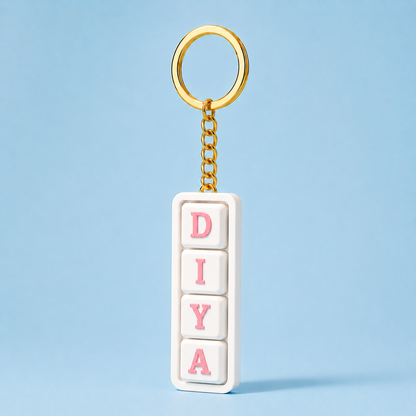 Personalized Keyboard Clicker Custom Name Fidget Letters Keychain