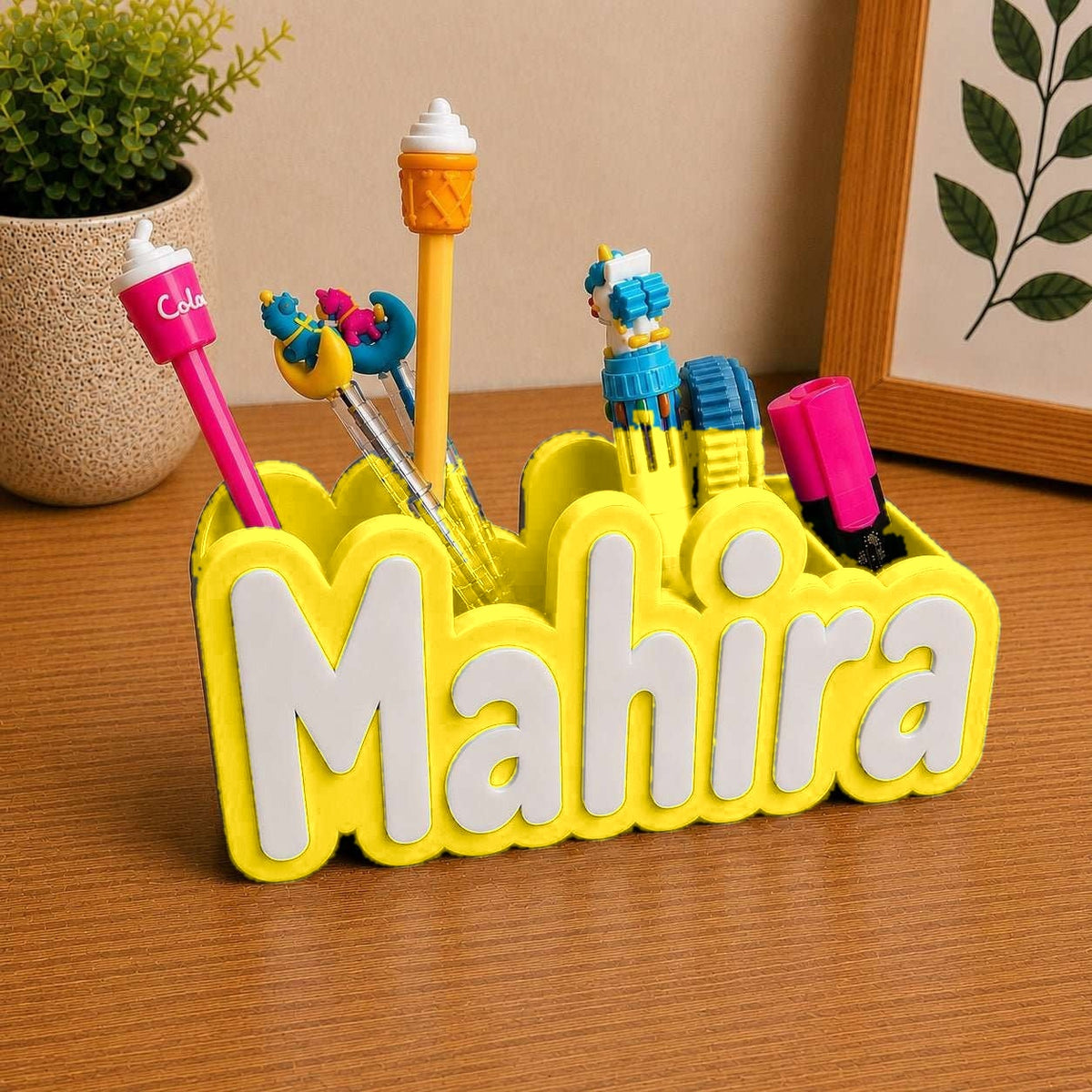 Personalised Name Pen Stand & Desk Organiser ..