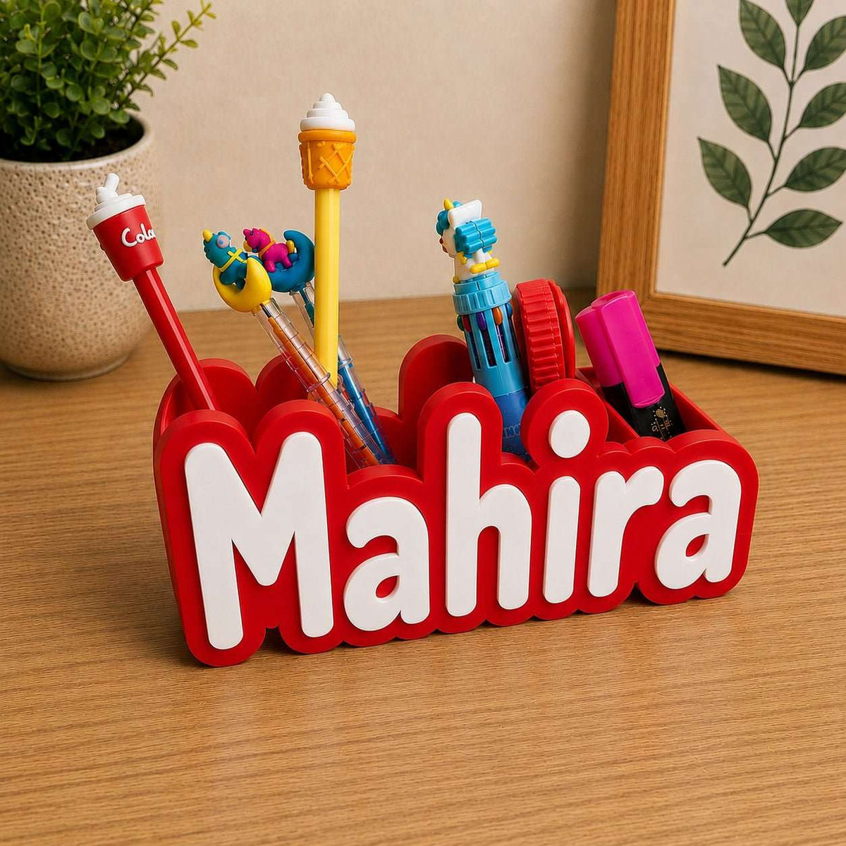 Personalised Name Pen Stand & Desk Organiser ..