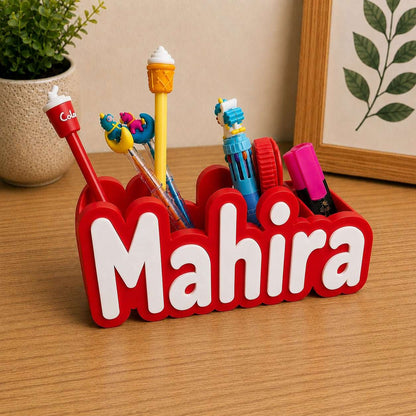 Personalised Name Pen Stand & Desk Organiser ..
