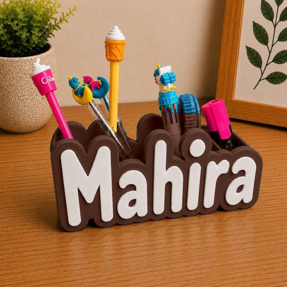 Personalised Name Pen Stand & Desk Organiser ..
