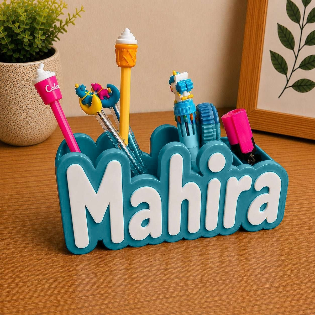 Personalised Name Pen Stand & Desk Organiser ..