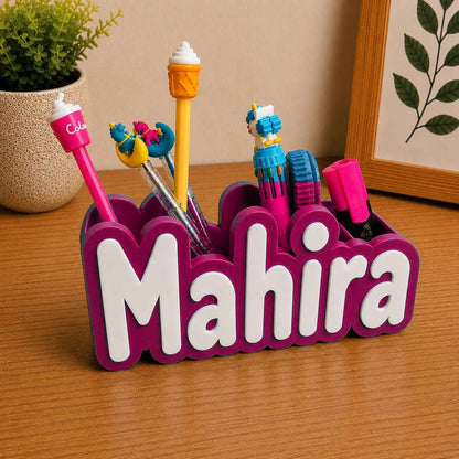 Personalised Name Pen Stand & Desk Organiser ..